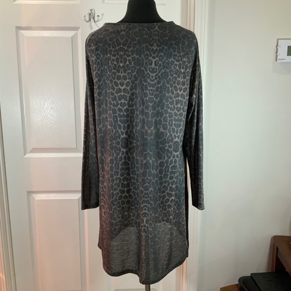 Zara Paris Photo Print Leopard Black Dress Size Large - Picture 5 of 9